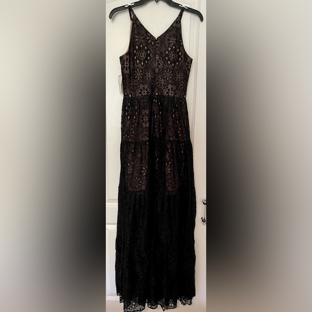 Dress the Population Melina Black Lace Overlay Dress, Sz S - Picture 3 of 5